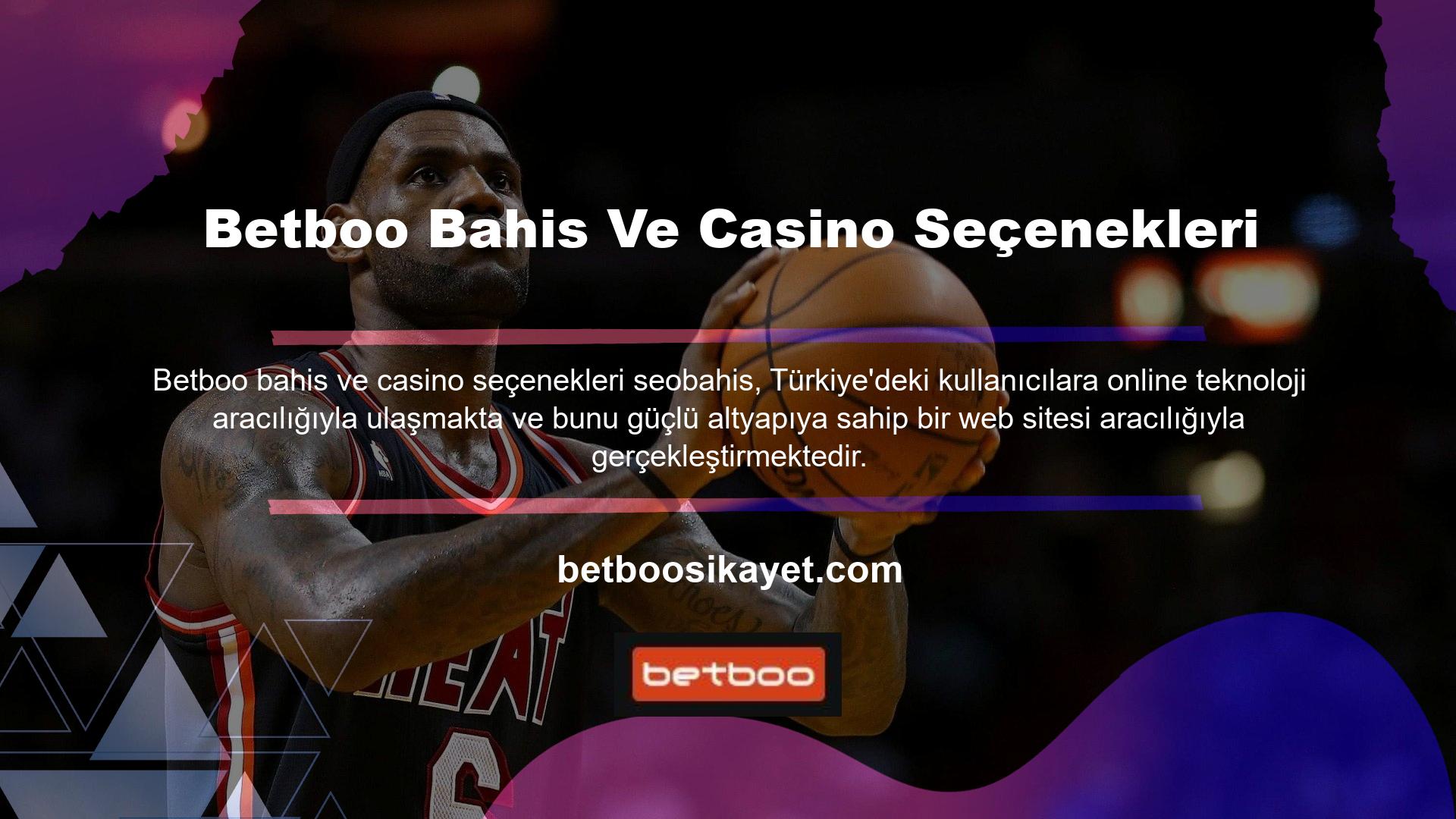 Betboo giriş adresine tıklayan tüm kullanıcılar Betboo bahis sitesinde sunulan bahislerden ve casino oyunlarından yararlanma imkanına sahiptir